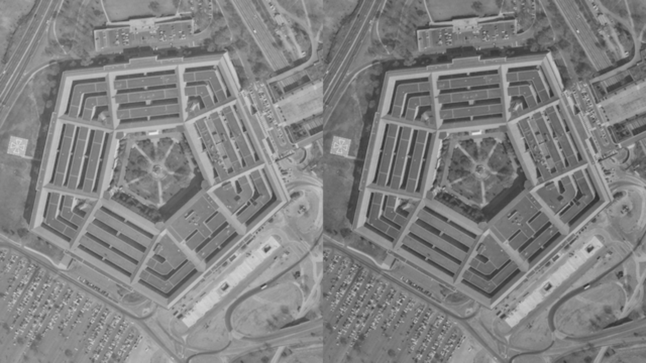 Pentagon original (left) and gamma expanded at 1.25 (right)